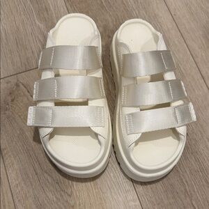 UGG Cream Platform Sandals
